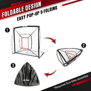 5 x 5 Baseball & Softball Practice Hitting & Pitching Net similar to Bow Frame, Great for All Skill Levels