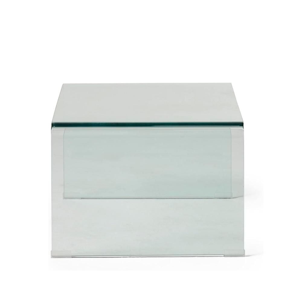 Heavenly Collection Grande table basse en verre transparent, grande table basse en verre transparent, grande table basse en verre non trempé, grande table basse en verre courbé, table basse cascade, g