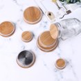 thumbnail image 3 of Aiihoo Bamboo Mason Jar Lids Wide Mouth Storage Canning Jar Caps , Mini Regular Mason Jar Cover Wood Color H 100mm, 3 of 7