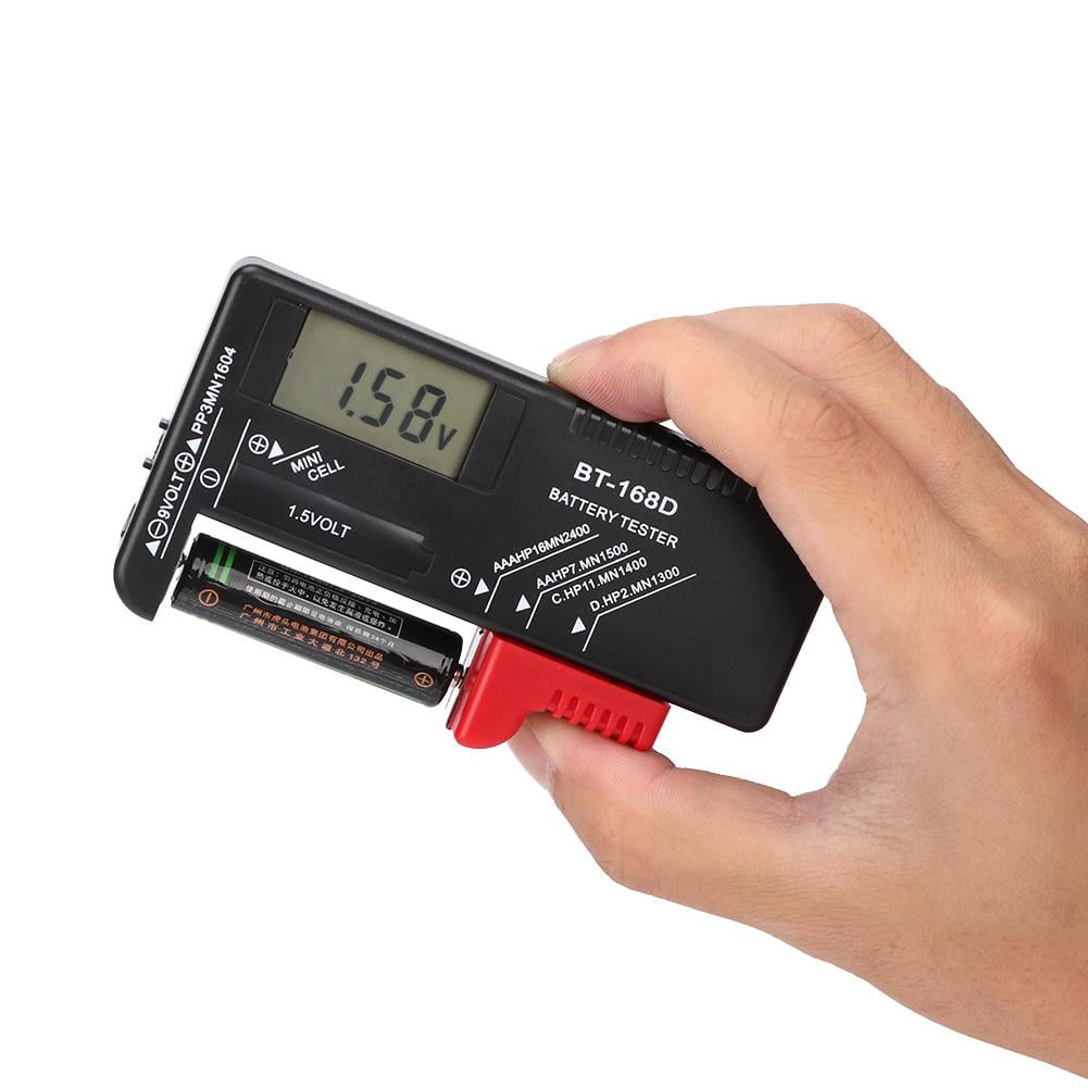 LYUMO Portable Digital 1.5V 9V Battery Tester Measuring Diagnostic