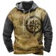 thumbnail image 3 of Sudadera con capucha con gráfico de brújula retro para hombre, sudadera de manga larga de gran tamaño, sudadera con capucha con estampado completo, ropa de calle vintage para hombre, 3 of 5