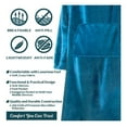 thumbnail image 4 of Fleece Blanket with Sleeves, Foot Pockets for Women Men Adults, Plush Wearable Blanket Throw Wrap, Warm Blanket Robe, Cozy Gift Ideas Wife Mom, Teal Blue, 4 of 7