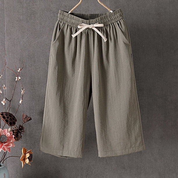 WILLBEST Pantalones Casuales de Mujer, de Cintura Alta, con Pierna Ancha y Estilo Relajado, de Pierna Recta, para Uso Diario. Grande