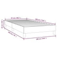 thumbnail image 4 of vidaXL Bed Frame Dark Grey 100x190 cm Twin Velvet, 4 of 5