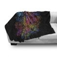 thumbnail image 3 of Psychedelic Soft Flannel Fleece Throw Blanket, Colorful Mandala Pattern Cosmos Universe Graphic Print, Cozy Plush for Indoor and Outdoor Use, 50" x 60", Multicolor, by Ambesonne, 3 of 6