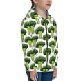 thumbnail image 5 of Pofeuu Cute Broccoli Print Teenage Zipper Hoodie Sweatshirts Hooded Casual Jackets With Pocket For Boys Girls-Medium, 5 of 6