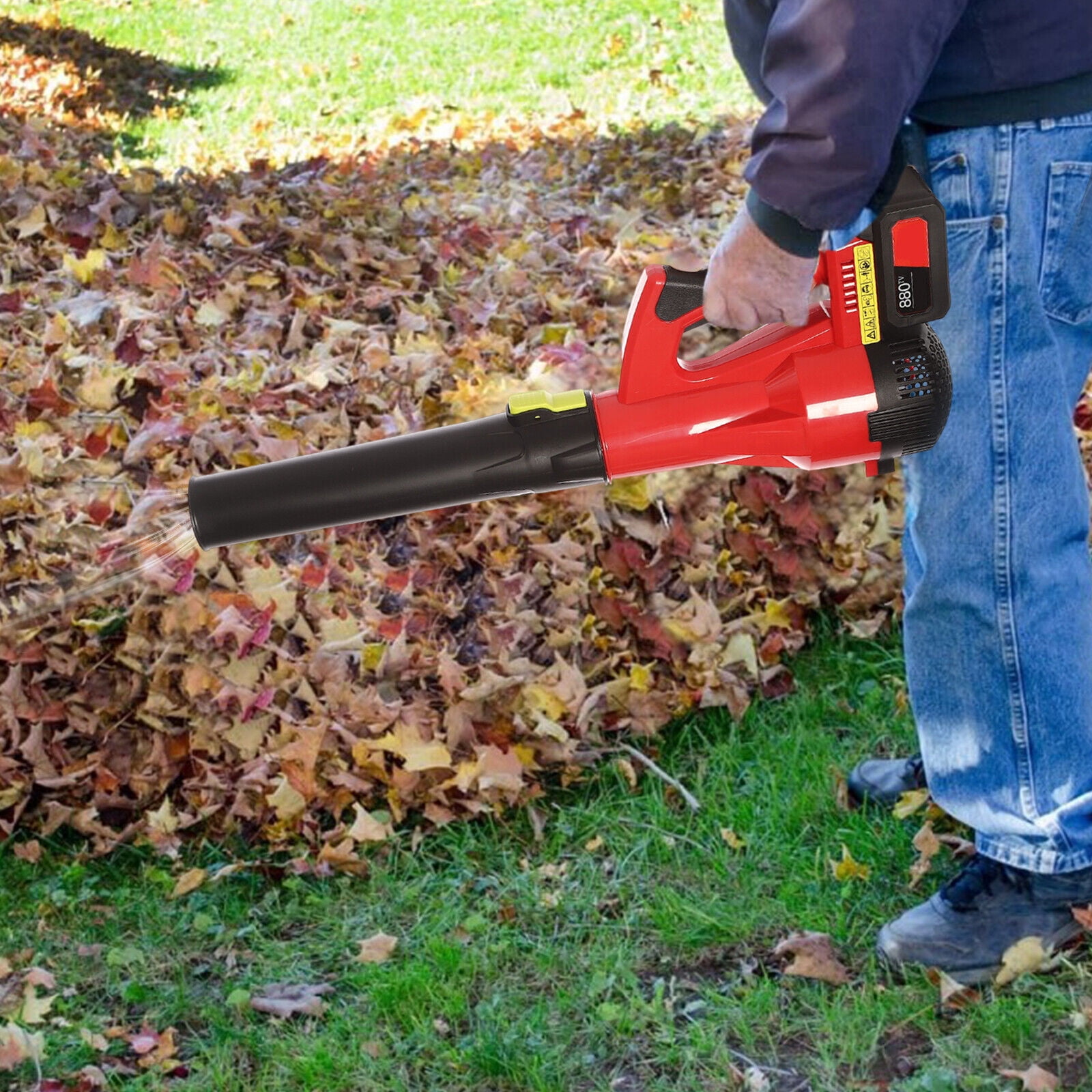Cordless Leaf Blower:Lawn Blower with Battery and Charger,Handheld Blower Lightweigh For Sweeping Debris From Stores, Garages, Driveways, Outdoor Patios, & Gardens