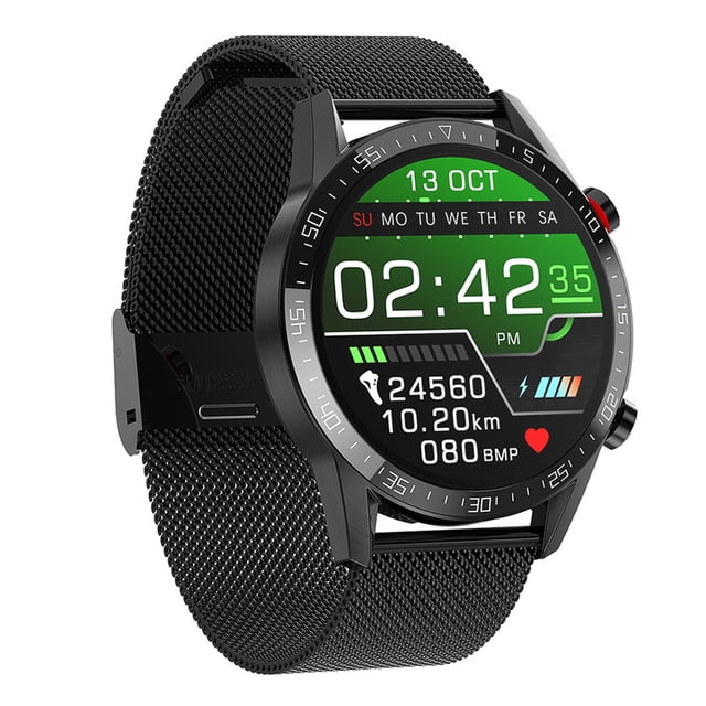 Microwear Reloj Bluetooth Impermeable Heatrate Reloj inteligente Podómetro Presión arterial Oxígeno Reloj de pulsera, Negro, Acero Monstrate EL001215-03B