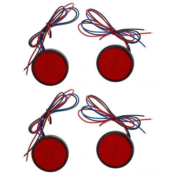 4 x Taillight Round Taillight Brake Light Stoplight Car Red,4 x Taillight,Red