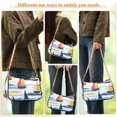thumbnail image 4 of FORMRS Womens Shoulder Bag with Chain Strap Clutch Purse Cute Tote Handbag, Orange Hand Drawn Sailboats, 4 of 7