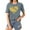 Gray, variant on Giftesty Blouses for Women Dressy Casual Women's Baseball Sport Printed T-shirt with Round Neck and Short Sleeved Top