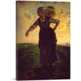 thumbnail image 1 of ARTCANVAS A Norman Milkmaid at Greville 1871 Canvas Art Print by Jean-Francois Millet - Size: 26" x 18" (1.50" Deep), 1 of 9