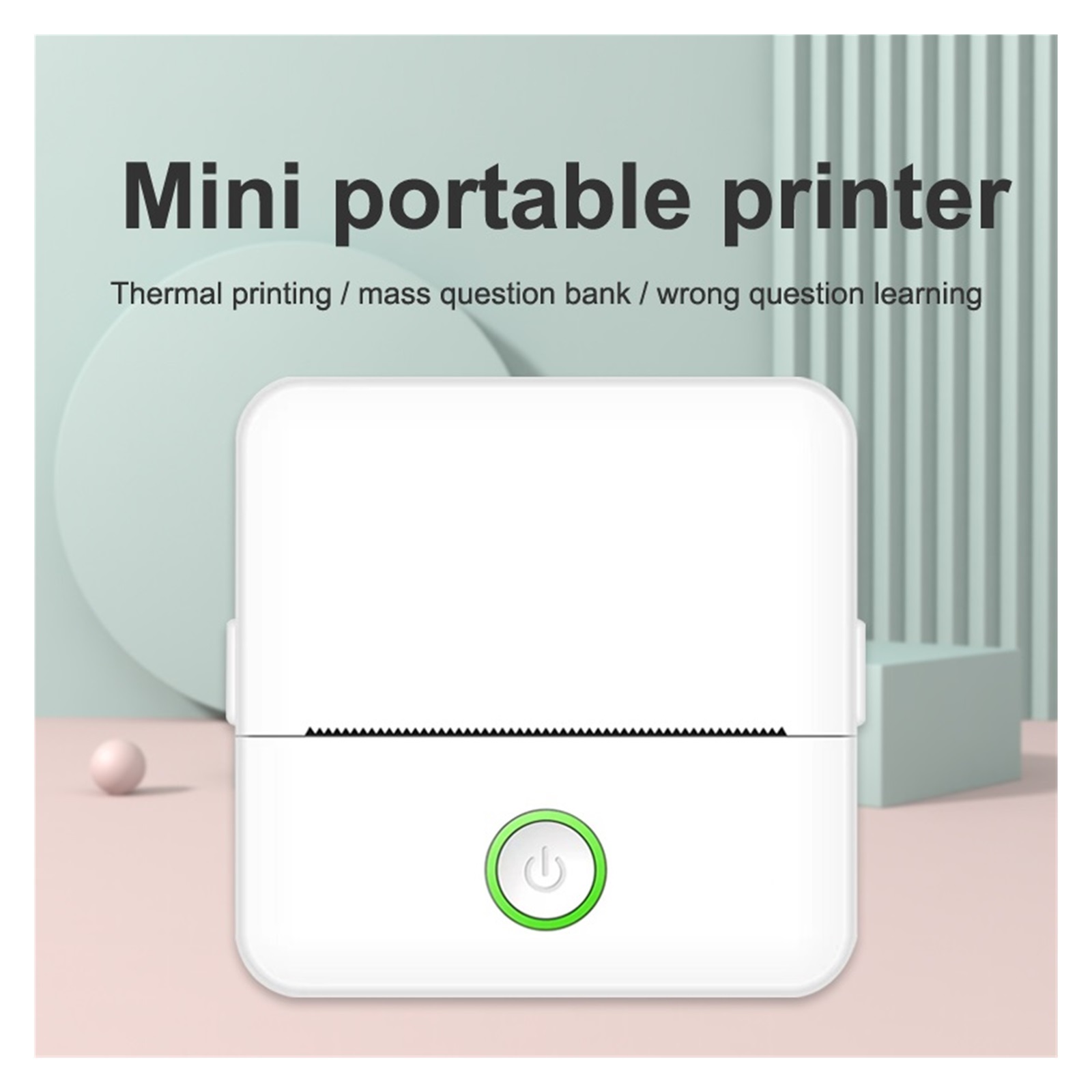 Mini HD Portable Label Thermal Printer Endurance Bluetooth Printer for Student Error Title Note