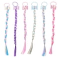 thumbnail image 1 of 6pcs Bow Hair Extensions Braid Wigs Braided Hair Extensions for Children, 1 of 8