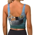 thumbnail image 3 of Lsque Two Brave Cats Are Floating On The Sea Iceberg Printed Women'S Sports Bra, Compression, Moisture Wicking, High-Impact Sports Bra For Women,Supportive sports bra-Small, 3 of 9