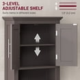 thumbnail image 4 of Armoire de Salle de Bain Murale en MDF Brun avec Tablette – Rangement de Toilette 20 Po H pour Entrée et Salon, 4 of 7