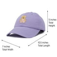 thumbnail image 4 of DALIX Youth Cute Teddy Bear Hat Cotton Baseball Cap in Lavender, 4 of 7