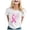 White-4, variant on Pink Ribbon Shirts for Women Cancer Awareness Tshirts Ribbon Graphic Print Tee Inspirational Cancer Tops