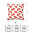 thumbnail image 2 of Throw Pillow Covers Set of 4 cartoon steak pattern Soft Decorative Pillowcase for Couch Living Room Bed Sofa, Square Pillow Covers Pillow Protector with Zipper, Home Decor 16"x16", 2 of 7