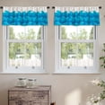 thumbnail image 2 of LALILO Kitchen Curtain Valance Waves Theme Wave Ocean Rod Pocket Window Curtain 52"x 18" Set of 2, 2 of 5