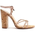 thumbnail image 6 of Schutz Suzy Sweet Rose Multistraps Lace Up Open Toe Block High Heel Sandals (Sweet Rose, 8), 6 of 6