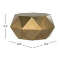 thumbnail image 3 of SAFAVIEH Astrid Solid Glam Faceted Octagon Coffee Table, Brass, 3 of 4