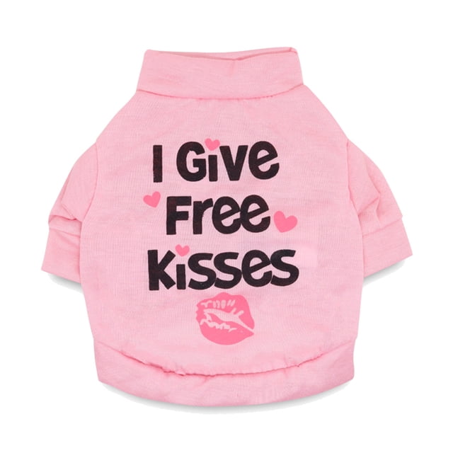 Ropa para Mascotas Methold Camisa Patrón de letras Rosa S PT003727-22B