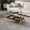 Transparent, variant on Lisonu Clearance Modern Rectangle Coffee Table with Clear Glass Top - 2-Tier Gold Metal Frame with Wood Shelf - Living Room Accent Table