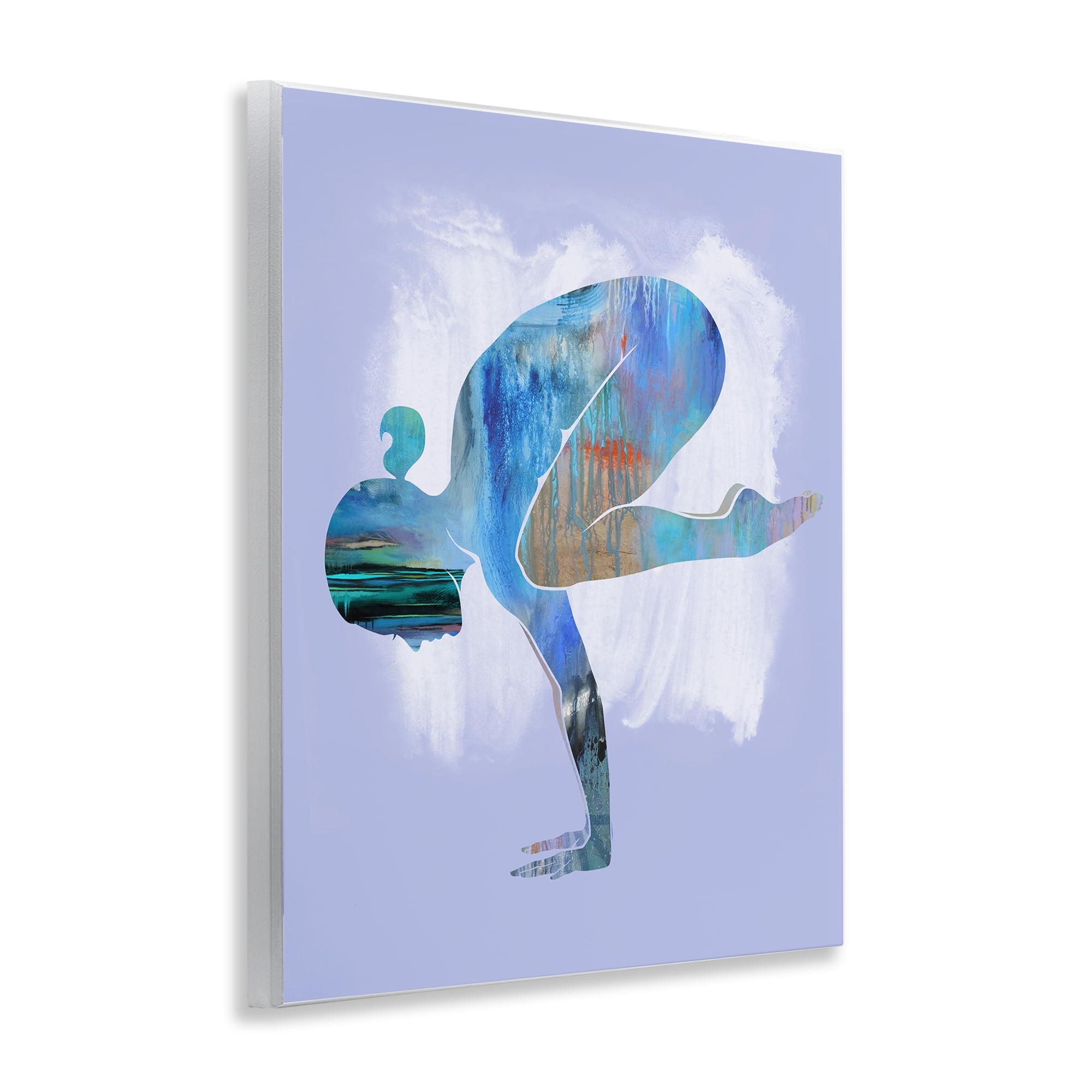 Stupell Industries Mindful Yoga Pose Sports Painting Unframed Art Print Wall Art, 11 x 14