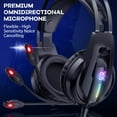 thumbnail image 3 of Auriculares ONIKUMA K16 Auriculares con cable con micrófono Auriculares para juegos Luces LED RGB Auriculares con cancelación de ruido para computadora PC Gamer Onikuma Auriculares, 3 of 7