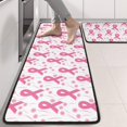 thumbnail image 2 of Kitchen Rugs Sets Of 2,Pink Breast Cancer and Pioneer Flower Anti Fatigue Kitchen Mat Rugs Non Slip Washable,Decorative Kitchen Floor Mats for Kitchen,Sink,Laundry,17"x47"+17"x47", 2 of 5