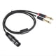 thumbnail image 1 of Cable Divisor XLR Hembra A Doble Conector Macho de 6,35 mm, Adaptador de Audio para Micrófono con Blindaje Doble, Cable de Micrófono., 1 of 5