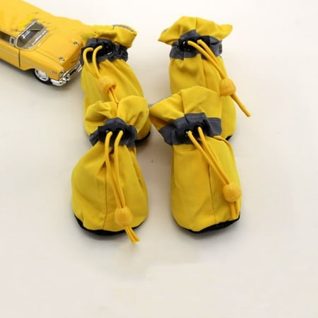 Waterproof Dog Shoes for Hot Pavement  Puppy Booties with Reflective Straps  Anti-Slip Sole Dog Rain Boots Dog Paw Protector Shoes for Small Medium Cats Dogs  Red