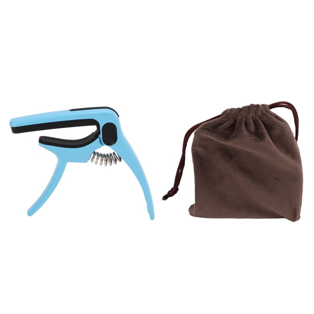 Guitare Électrique Capo, Facile à Installer Protection Ressort Capo Doux Rembourrage Design pour Instruments à Cordes Bleu