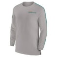 thumbnail image 2 of Men's Nike Gray Miami Dolphins Sideline Coach UV Performance Long Sleeve T-Shirt, 2 of 3
