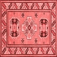 thumbnail image 1 of Ahgly Company Indoor Square Geometric Red Traditional Area Rugs, 5' Square, 1 of 4