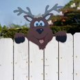 thumbnail image 1 of Adorno navideño para valla, ciervo de la suerte, estacionamiento, jardín; corona de puerta para otoño, invierno y Navidad (El alce de Papá Noel), 1 of 2