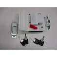 thumbnail image 2 of RV Camper Trailer White Entry Door Handle Latch Keyed Lock w/Deadbolt / 4 Keys, 2 of 2