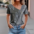 thumbnail image 2 of Womens V-Neck Fashion Casual Short-Sleeved Spring and Summer Top, 2 of 5