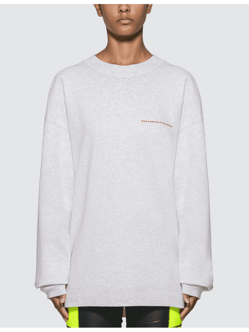 【格安、早い者勝ち!】Alexander Wang chinatown ロンT Alexander Wang GREY Chynatown Long Sleeve Sweatshirt, US