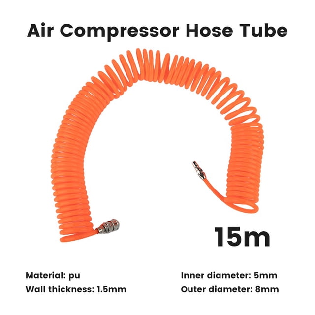 6-15M PU Recoil Spring End Hose Line Pipe Tube For Air Pneumatic Compressor