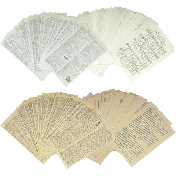 114 Pieces 2 Sets Junk Journal Pages, XISELI Vintage Scrapbook Paper Pack Ephemera Craft Paper for Albums Scrapbooks Journals DIY Decorative Crafts Embellishment Supplies