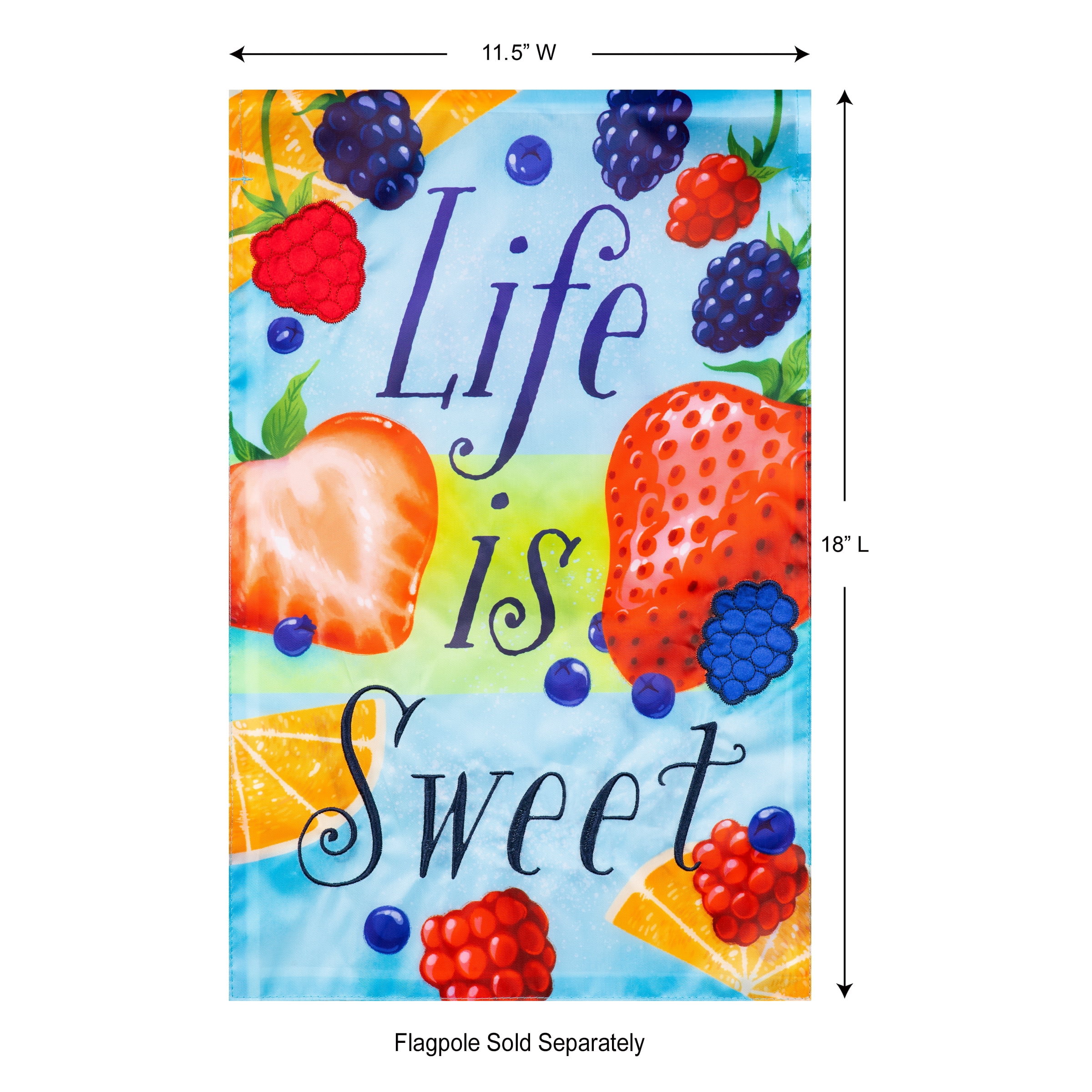 Meadow Creek 14.5" x 18" Life Is Sweet Outdoor Yard Flag