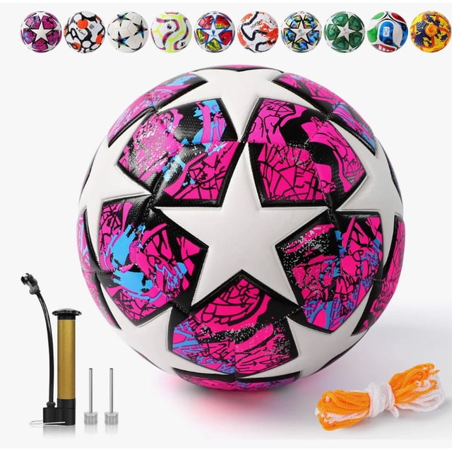 Balón Fútbol Soccer Para Entrenamiento Champions Stars No. 5 Modelo Morado