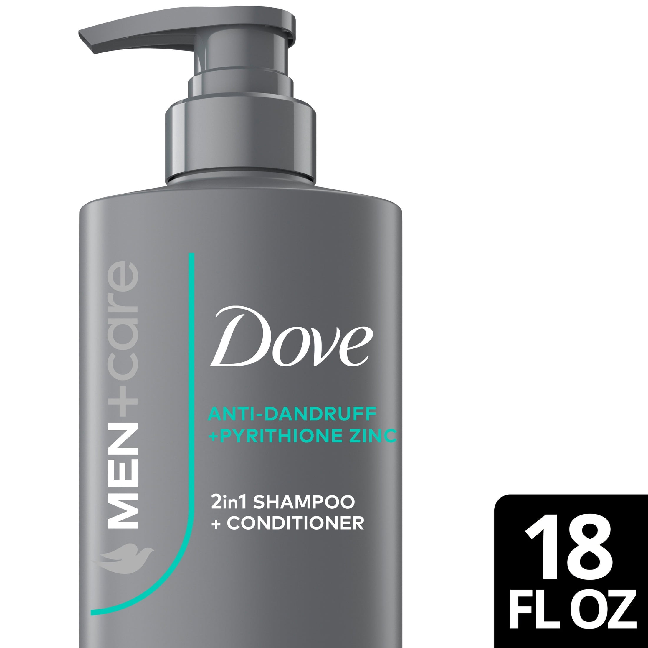 Dove Men+Care 2-in-1 Shampoo + Conditioner to Moisturize Hair & Scalp, Dandruff Defense with Pyrithione Zinc, 18 fl oz 1 count