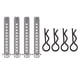 thumbnail image 1 of Soportes de poste de cuerpo, soporte de columna de carcasa portátil de aleación de aluminio con clips R para coche Axial SCX10 1/10 RC, 4 Uds., 1 of 10