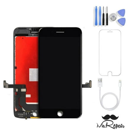 Screen Glass Replacement - Black Apple iphone 7 4.7