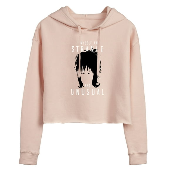 Beetlejuice - Lydia Strange Unusual - Juniors Cropped Pullover Hoodie