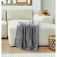 thumbnail image 3 of PiccoCasa Luxury Fleece Bed Blanket Woven Mesh Gray 30"x40", 3 of 8