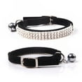 thumbnail image 3 of Soft Velvet Safe Cat Adjustable Collar Bling with Bells, for Small Dogs and Cats (Black)-Soft Velvet Safe Adjustable Collar, 3 of 5